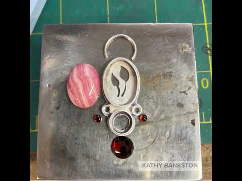 Rhodochrosite and Garnet Pendant Necklace