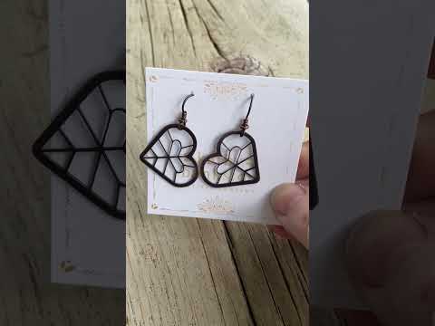 Copper Heart Earrings