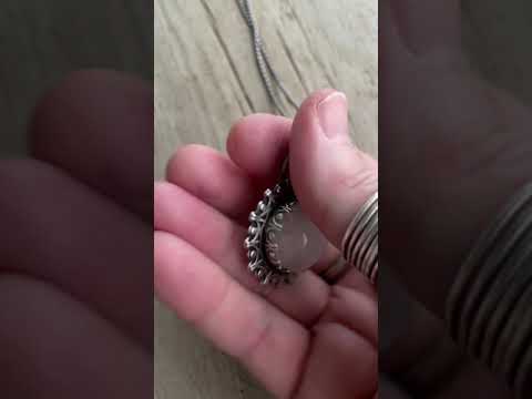 
                      
                        Load and play video in Gallery viewer, White Quartz Pendant Necklace in Sterling Silver
                      
                    