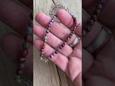 Rainbow Sea Sediment Jasper Bracelet