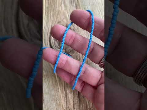 Matte Dark Sky Blue Seed Bead Necklace