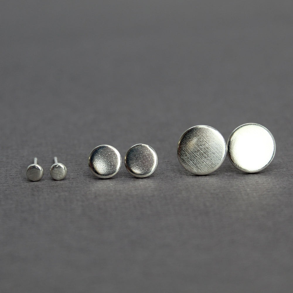 Sterling Silver Dot Stud Earrings