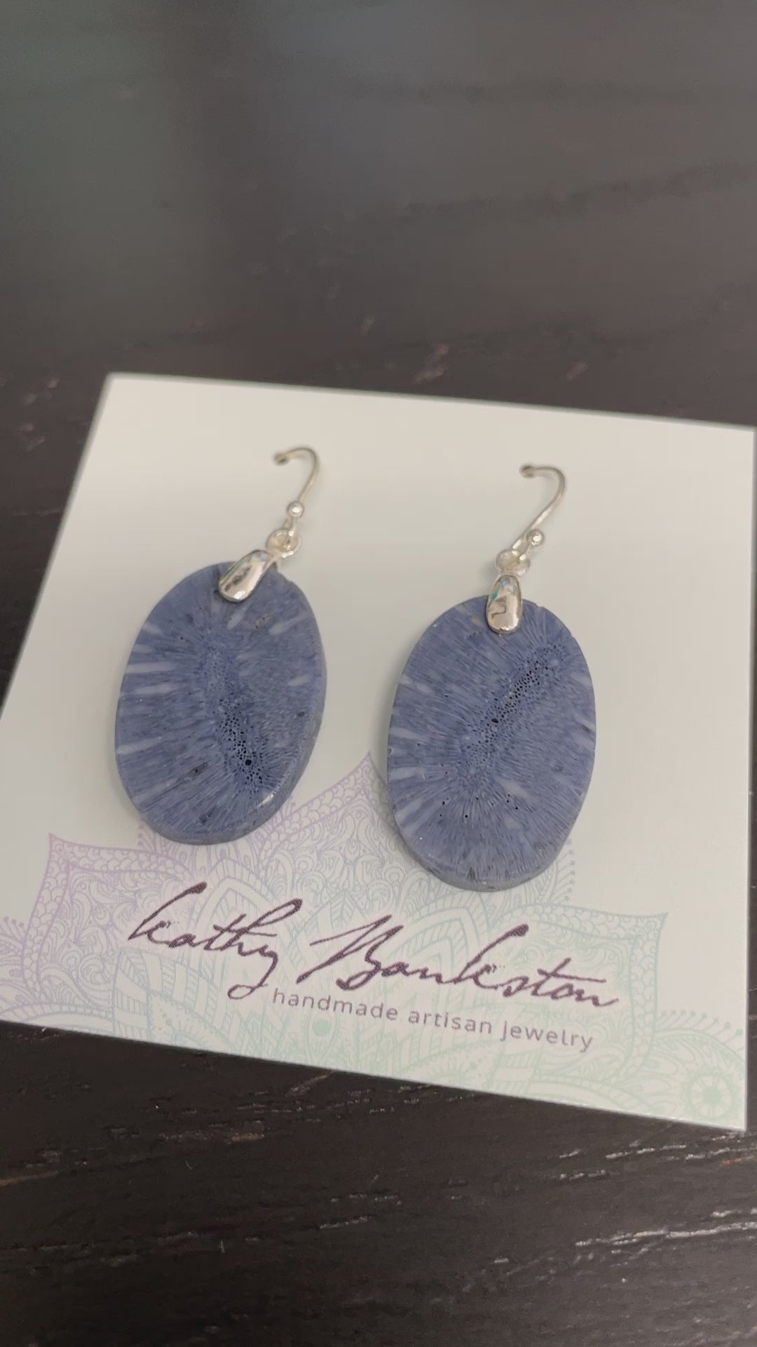 Load and play video in Gallery viewer, Blue Coral Earrings

