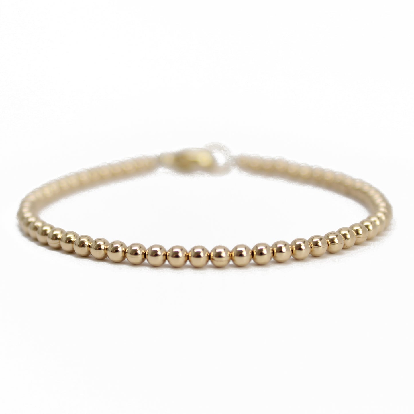 Load image into Gallery viewer, 3mm 14K Gold Filled Bead Bracelet with Clasp
