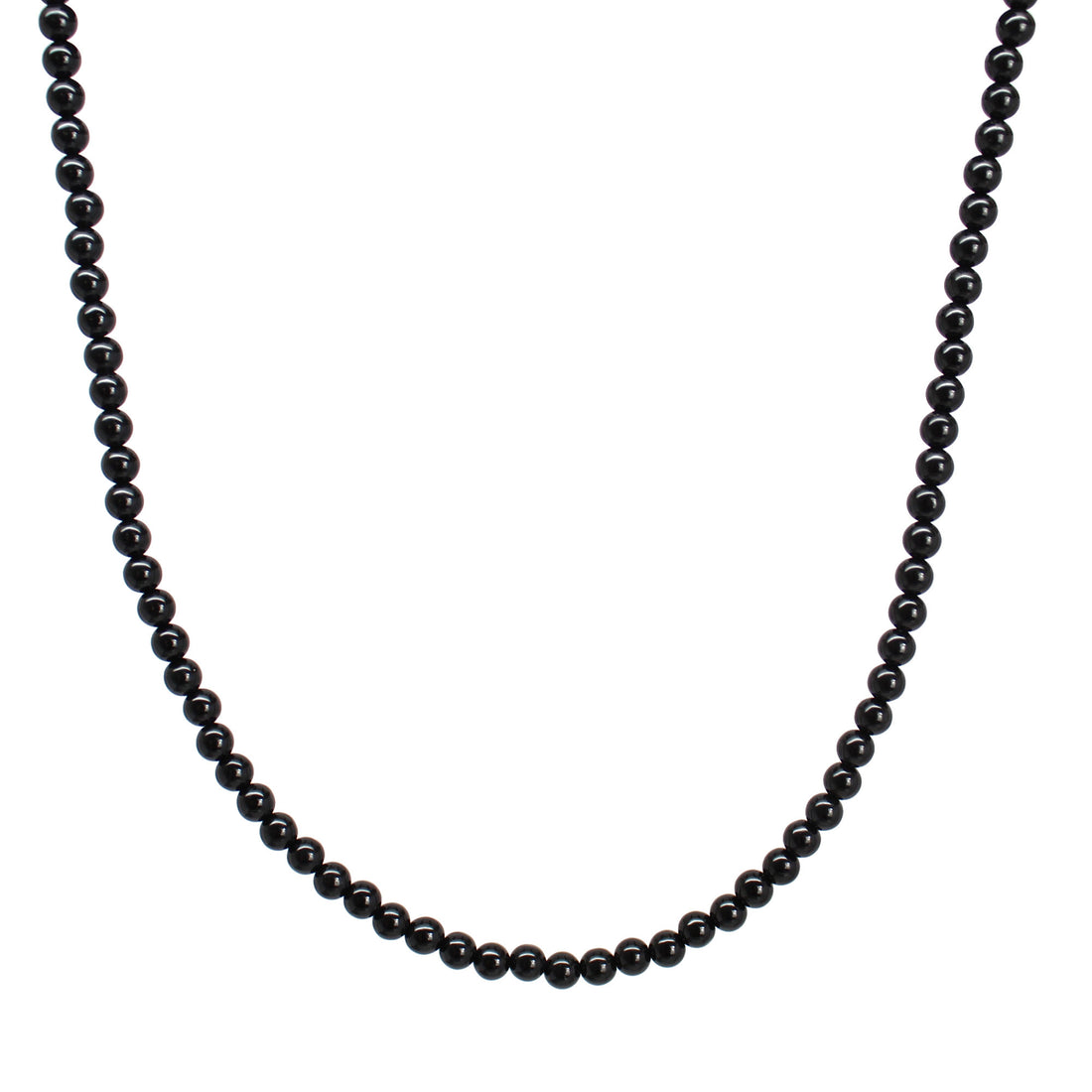 Black Onyx Necklace , Small 3mm Black Gemstone Bead Necklace – Kathy ...