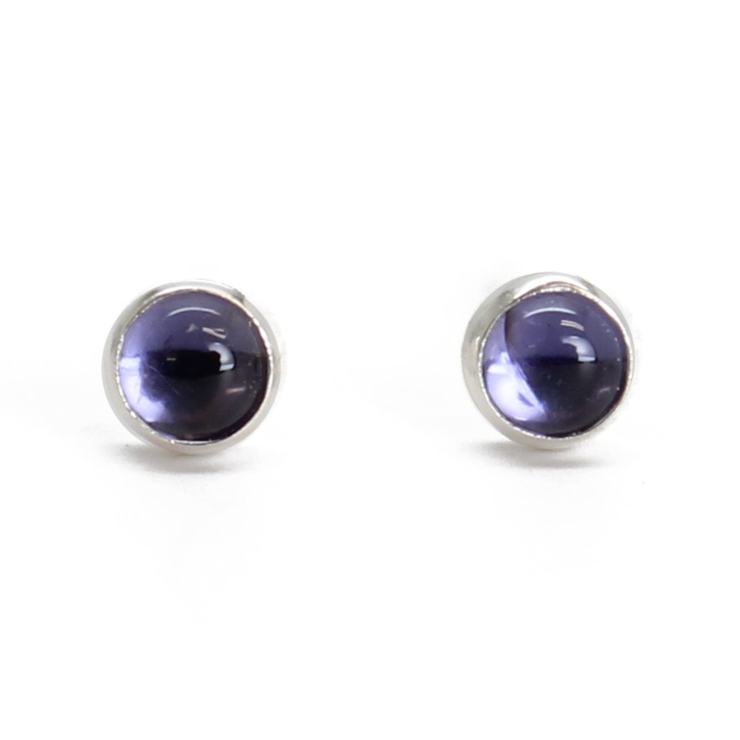 Tiny Iolite Stud Earrings