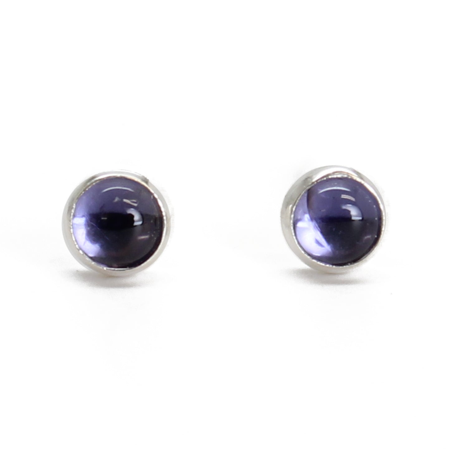 Load image into Gallery viewer, Tiny Iolite Stud Earrings
