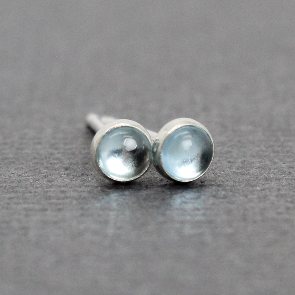 
                      
                        Handmade Topaz Stud Earrings-3mm Sterling Silver
                      
                    