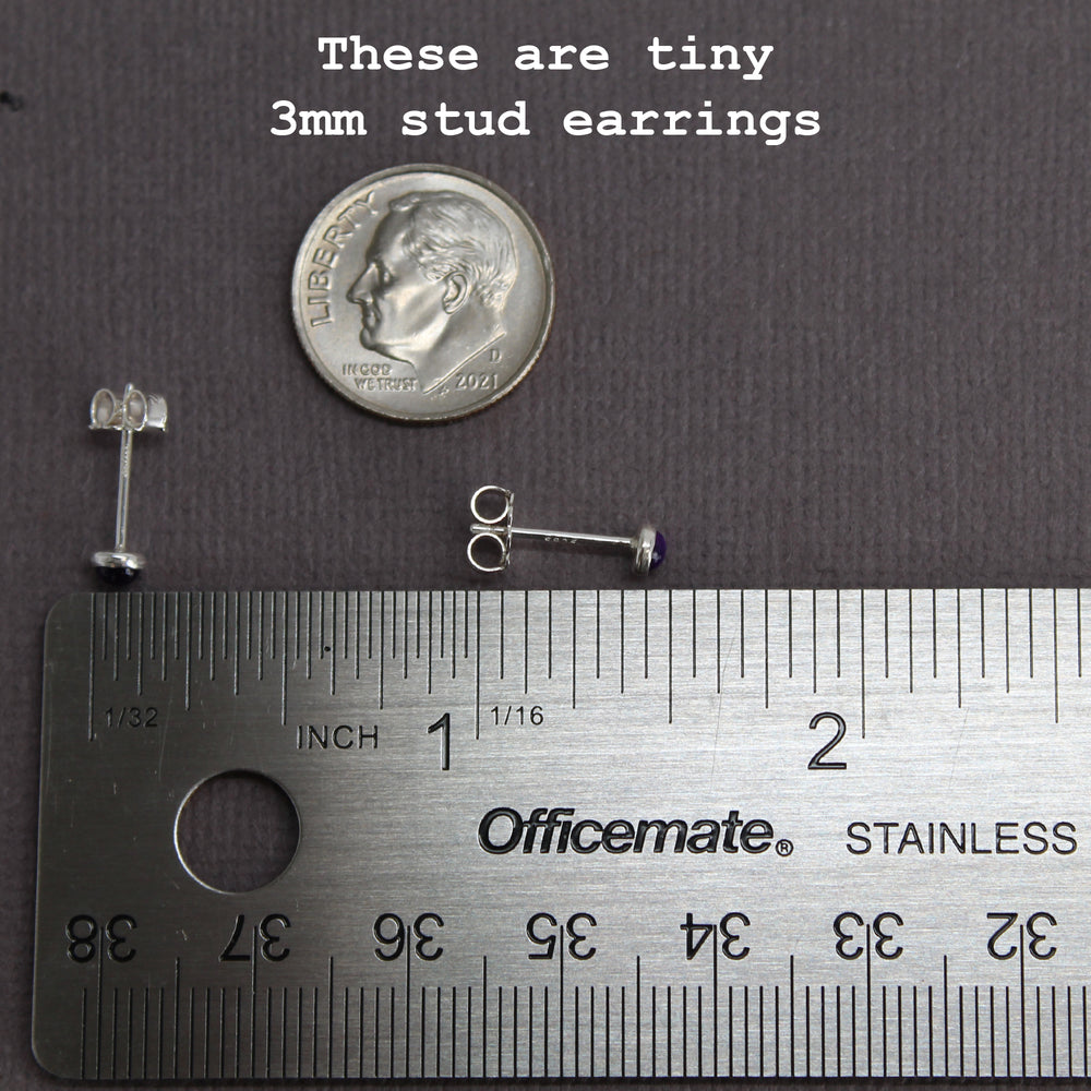 
                      
                        Tiny 3mm Amethyst Stud Earrings
                      
                    