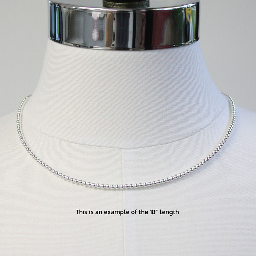 
                      
                        Sterling Silver Bead Necklace-3mm
                      
                    