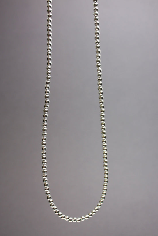 Load image into Gallery viewer, Sterling Silver Bead Necklace-3mm
