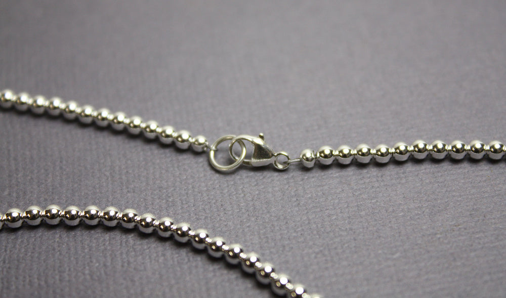 
                      
                        Sterling Silver Bead Necklace-3mm
                      
                    