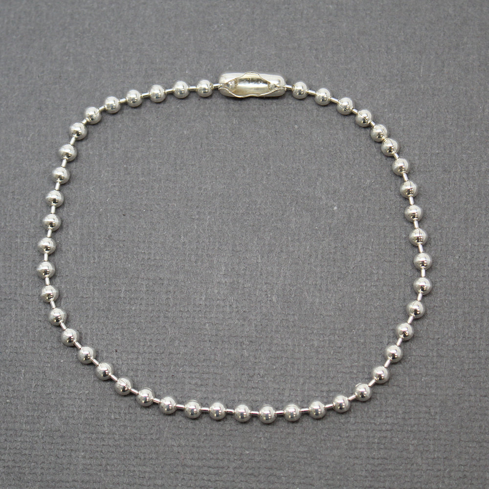 
                      
                        3mm Sterling Silver Bead Ball Chain Bracelet or Necklace
                      
                    