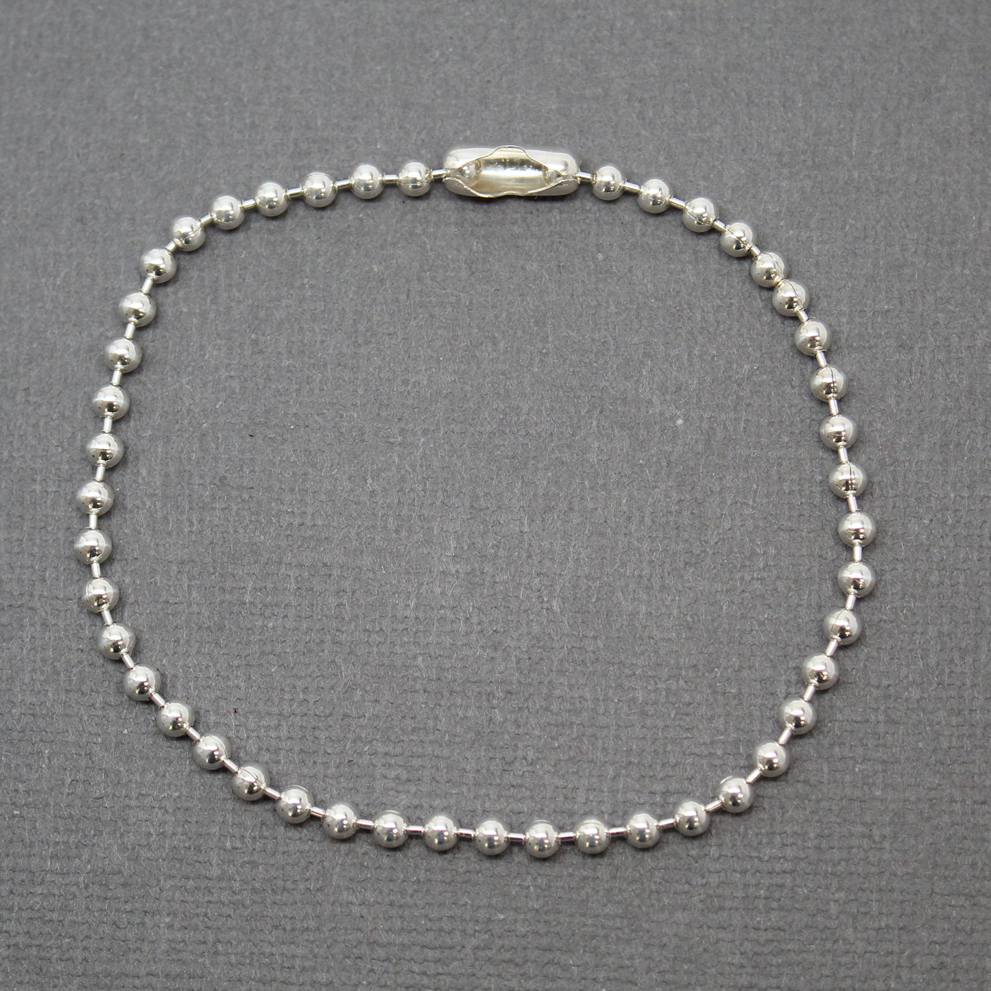 3mm Sterling Silver Bead Ball Chain Bracelet or Necklace