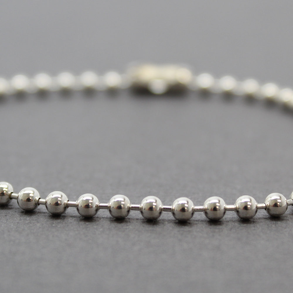 
                      
                        3mm Sterling Silver Bead Ball Chain Bracelet or Necklace
                      
                    