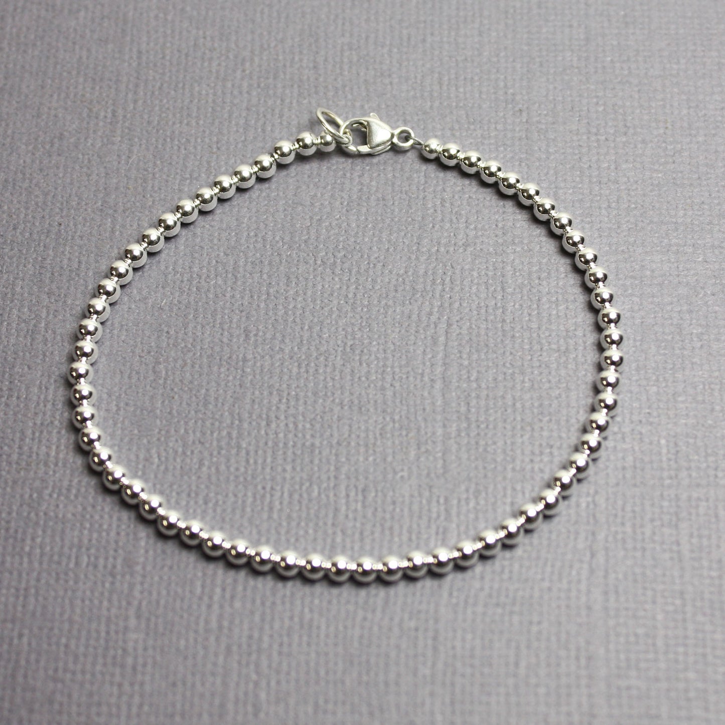 Sterling Silver Beaded Bracelet - Etsy UK | Sterling silver bead bracelet, Silver  bracelet stack, Silver bead bracelet