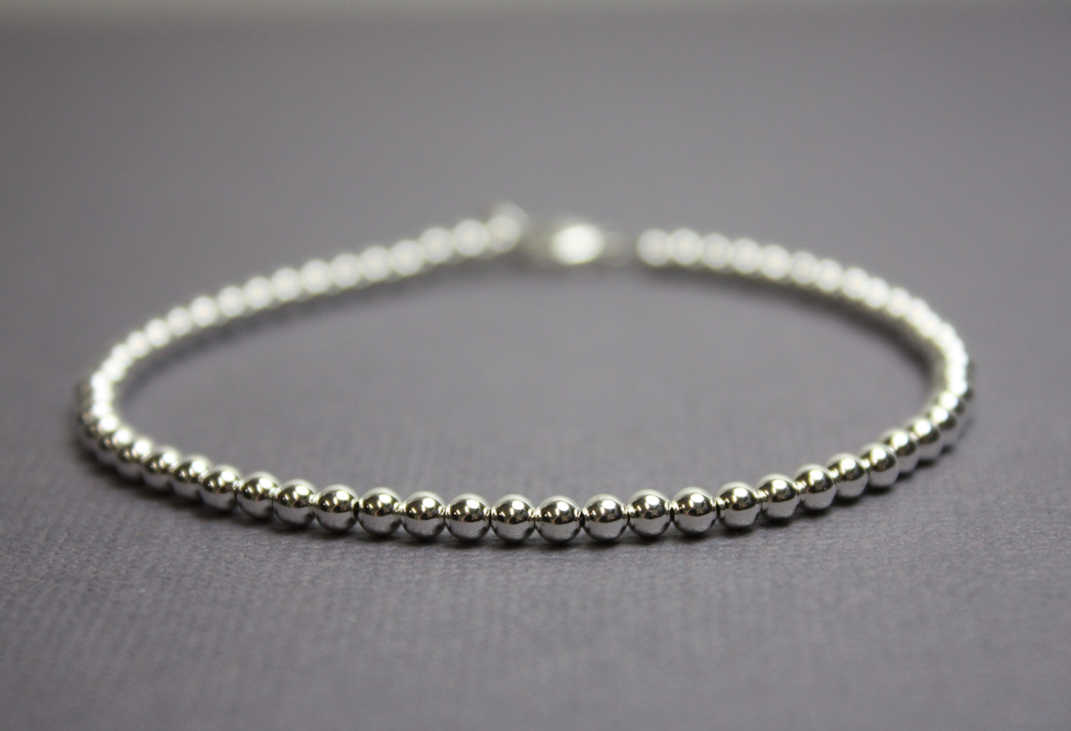 Sterling Silver Bead Bracelet-3mm – Kathy Bankston