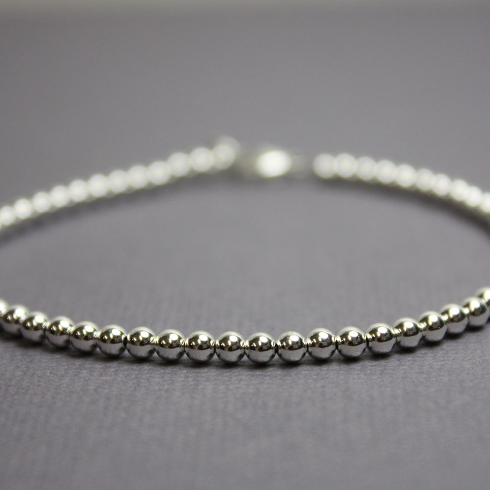 
                      
                        Sterling Silver Bead Bracelet-3mm
                      
                    