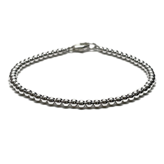 Sterling Silver Bead Bracelet-3mm – Kathy Bankston