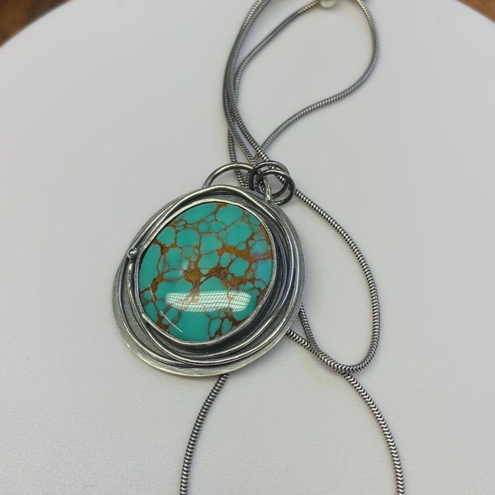 Handmade Pilot Mountain Turquoise Necklace