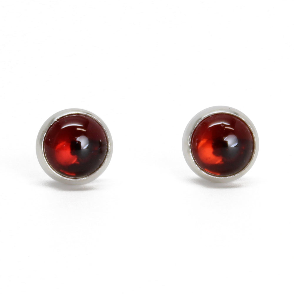 Almandine Garnet Stud Earrings