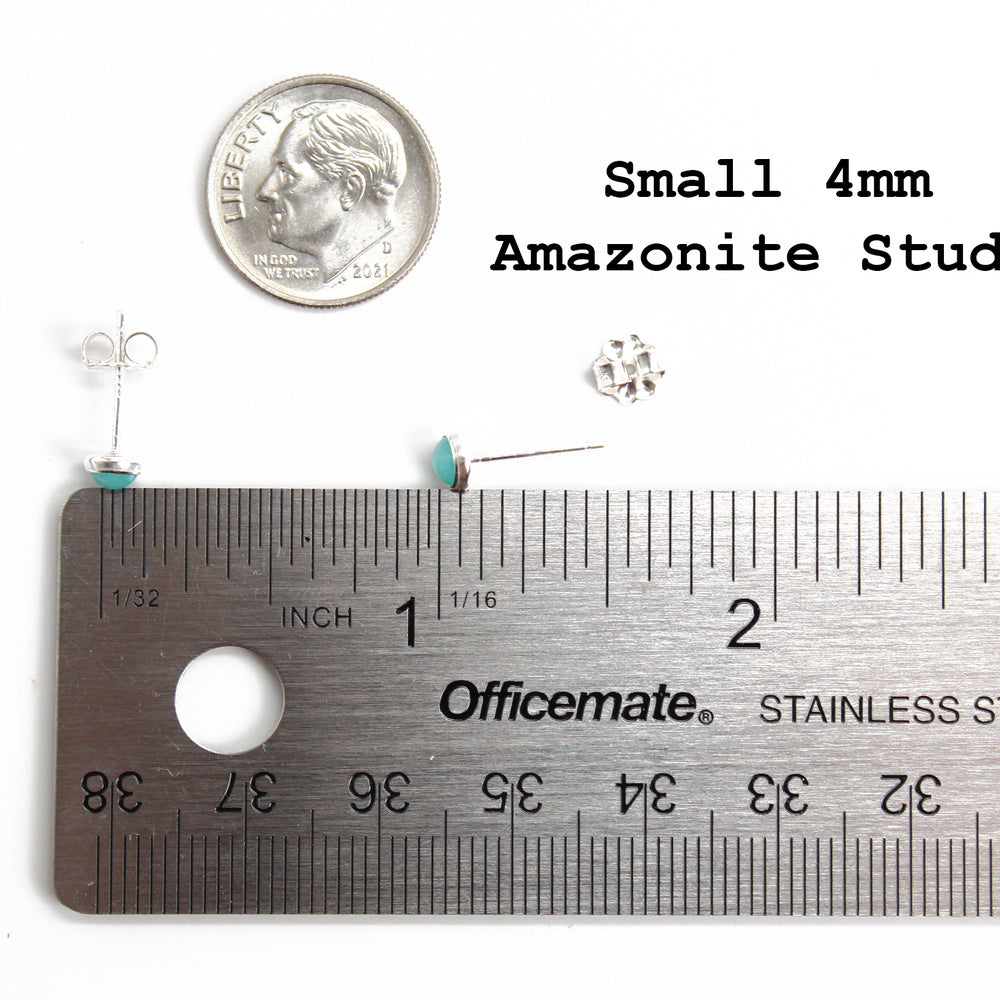
                      
                        4mm Amazonite Stud Earrings
                      
                    