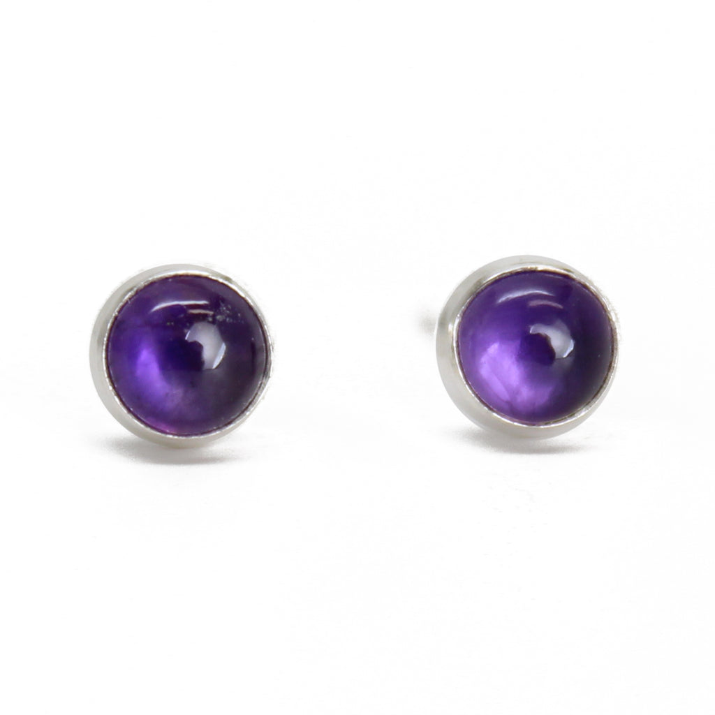 Purple pearl and earthy jasper stone earrings, natural stone and pearl  earrings, purple and mustard earrings – Freshwater Creations