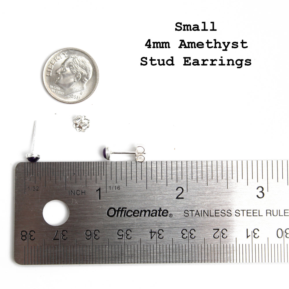 
                      
                        4mm Amethyst Studs
                      
                    