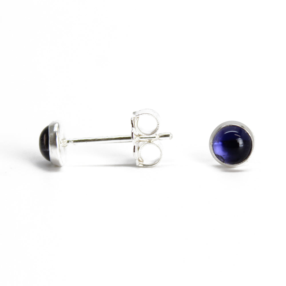 4mm Iolite Stud Earrings 
