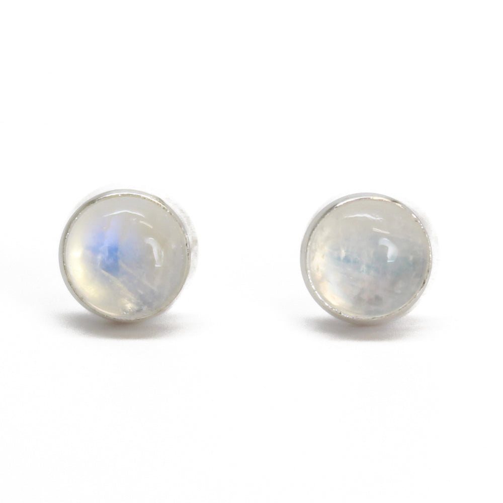 4mm Moonstone Stud Earrings