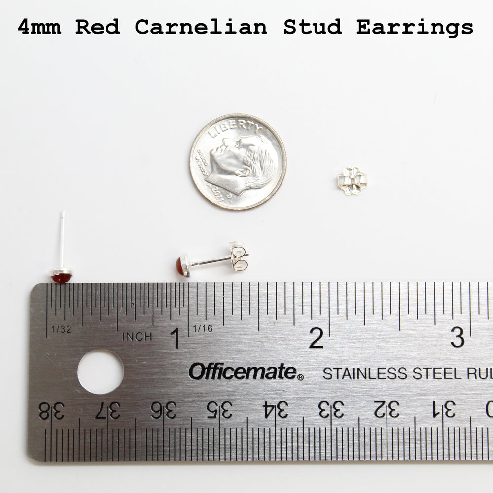 
                      
                        4mm Red Carnelian Stud Earrings 4mm Red Carnelian Stud Earrings
                      
                    