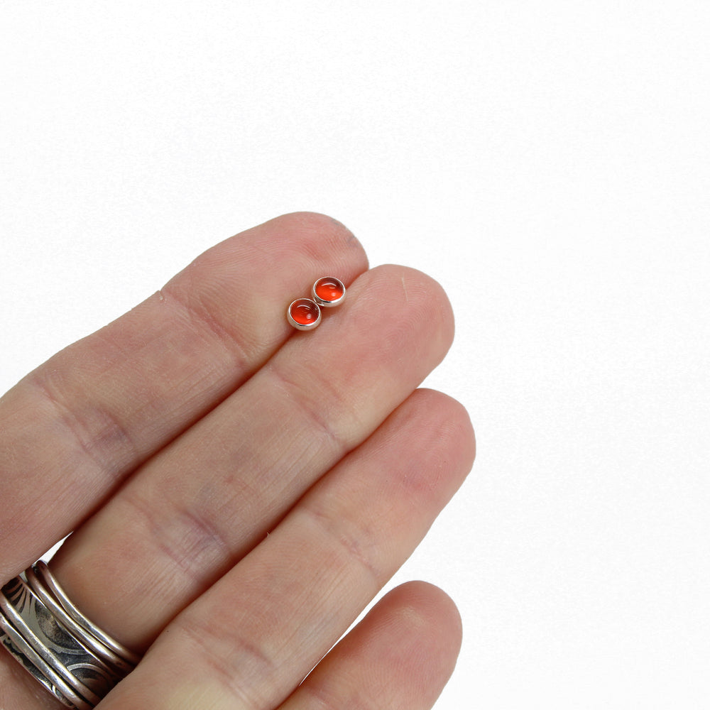 
                      
                        4mm Red Carnelian Stud Earrings 
                      
                    