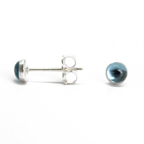 Load image into Gallery viewer, 4mm Swiss Blue Topaz Studs
