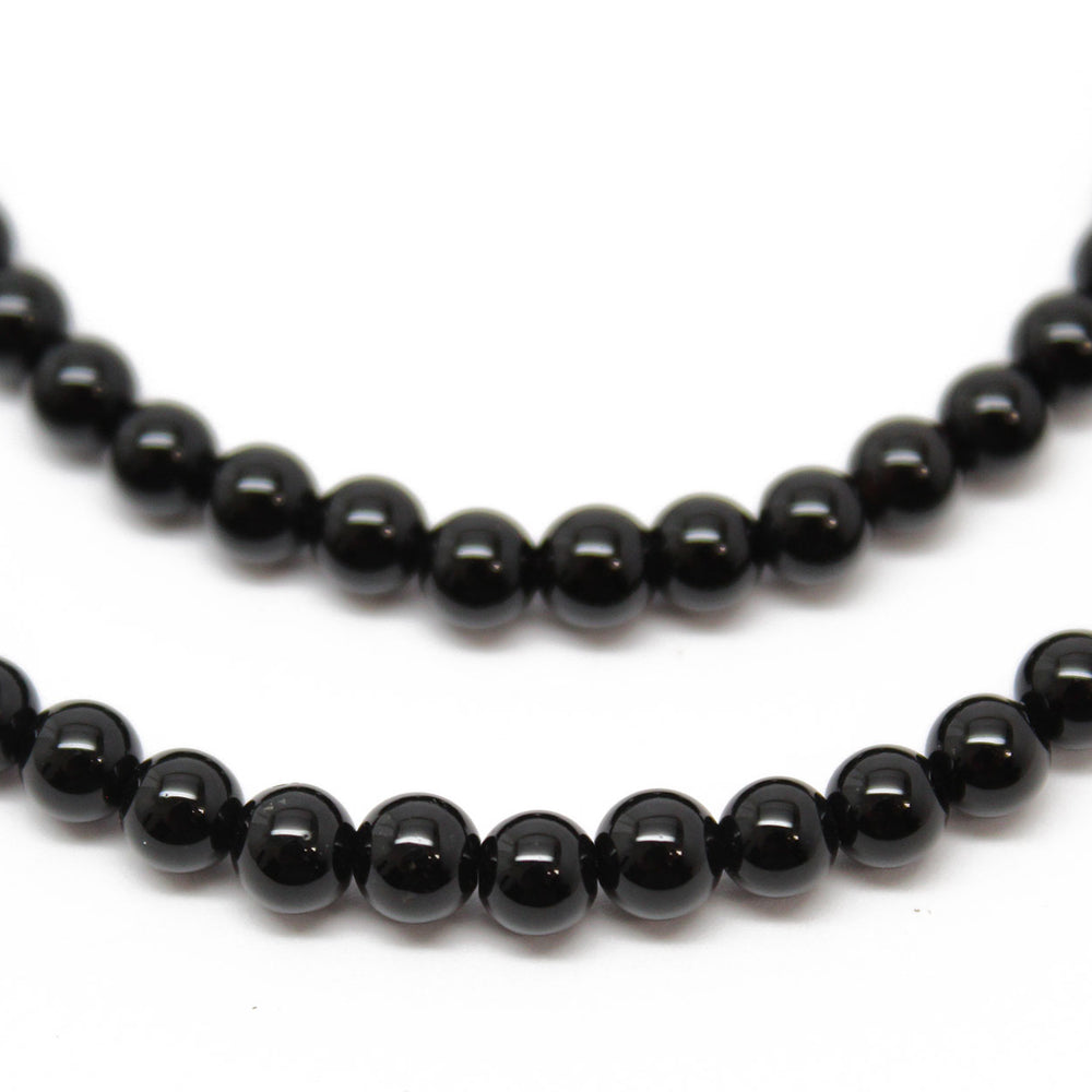
                      
                        Black Onyx Necklace with Sterling Silver or Gold Filled Clasp, 4mm
                      
                    