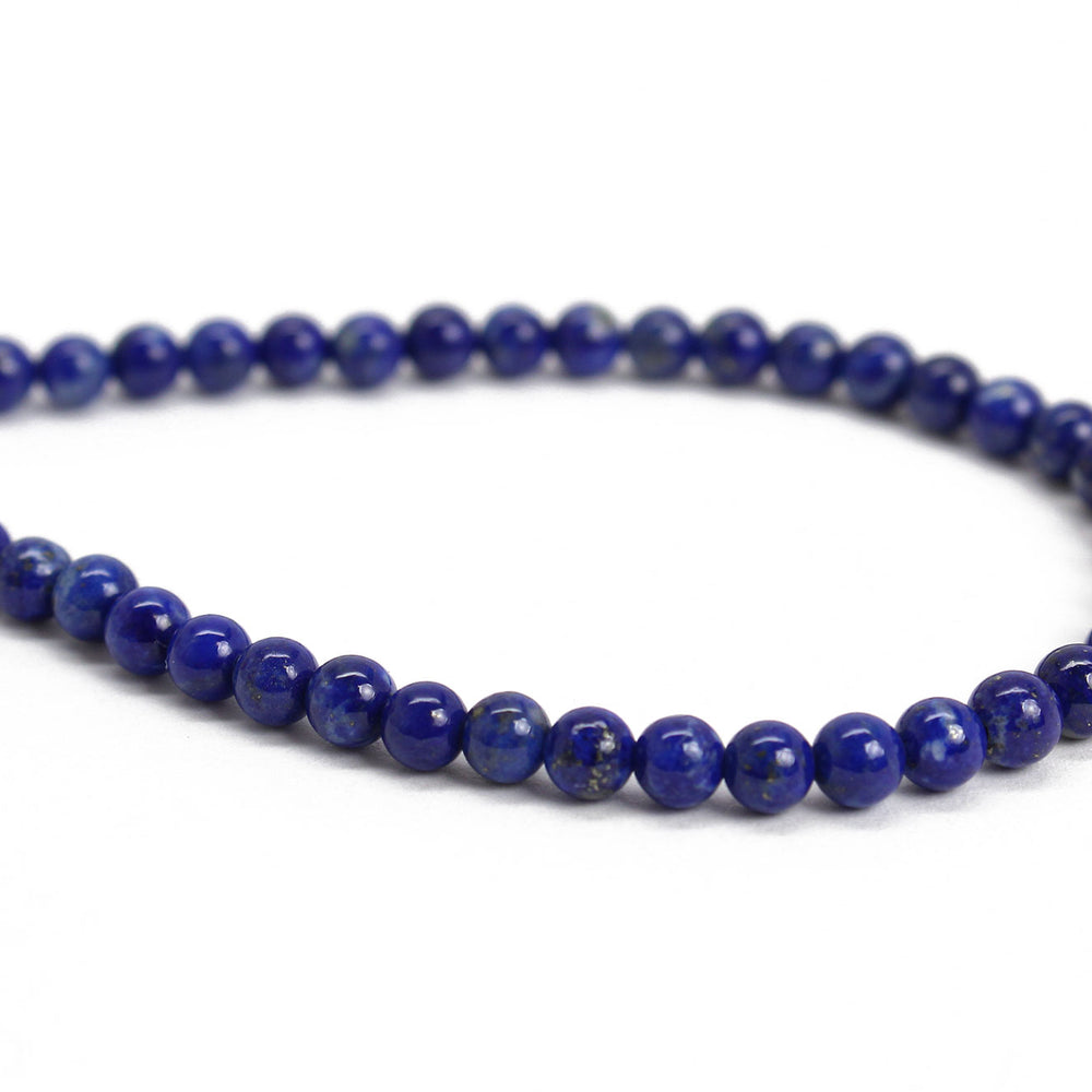 
                      
                        Lapis Lazuli Bracelet, 4mm with Sterling Silver or Gold Filled Clasp
                      
                    