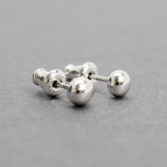 Load image into Gallery viewer, Sterling Silver Ball Studs, 4mm, 3mm, and Super Tiny 2mm
