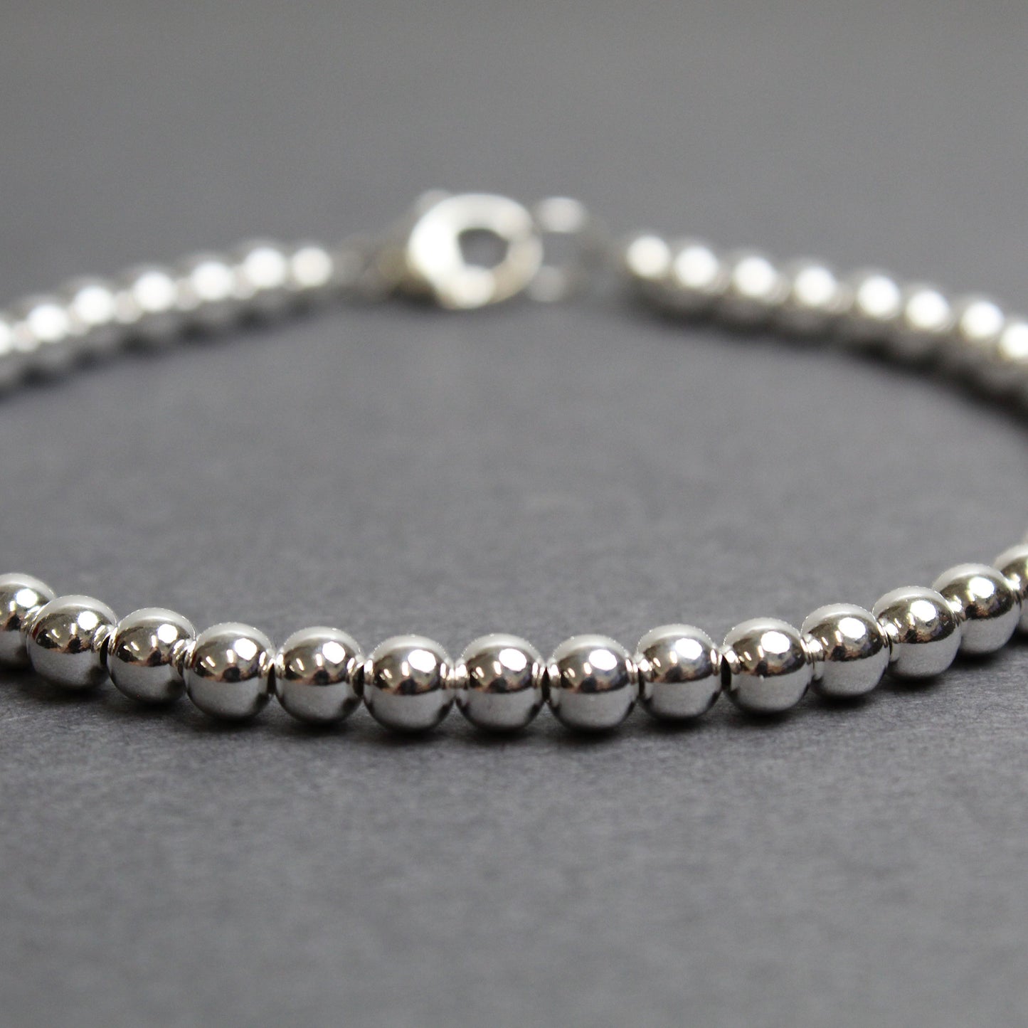Load image into Gallery viewer, 4mm Sterling Silver Bead Bracelet
