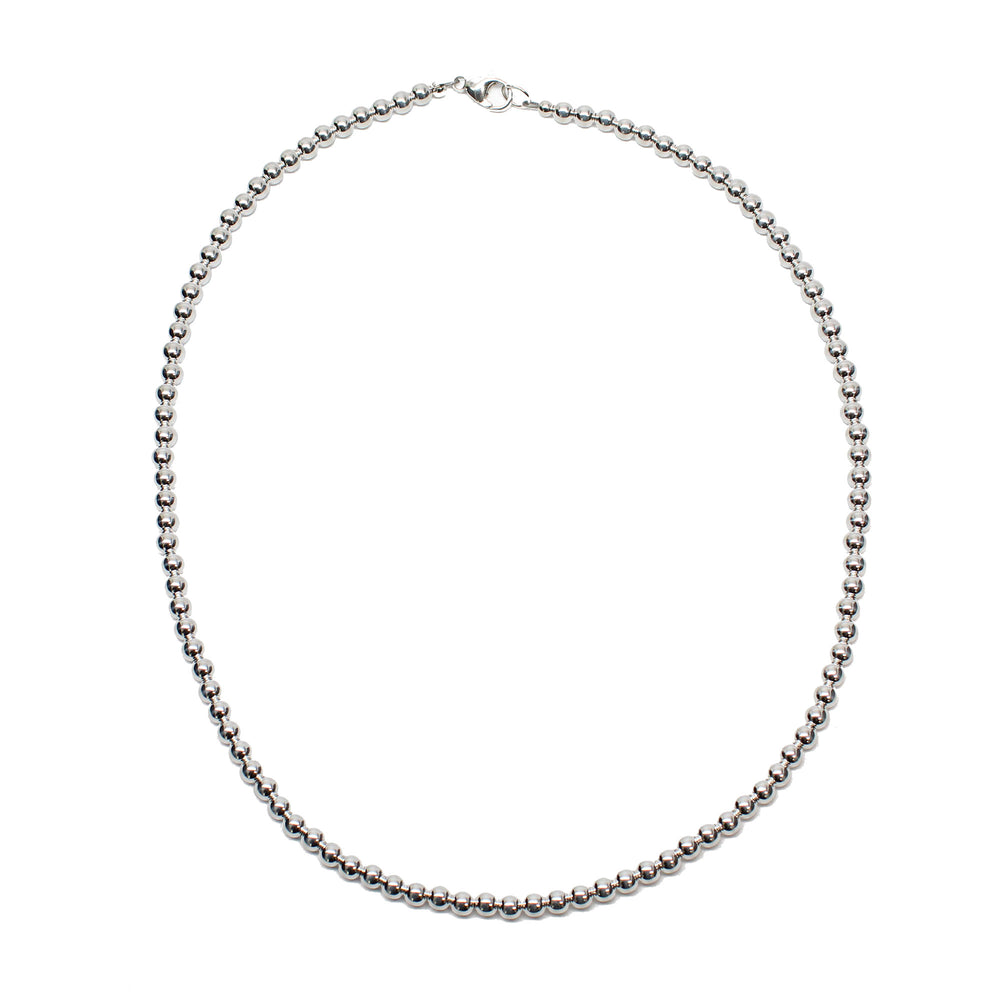 
                      
                        4mm Sterling Silver Bead Necklace Strand
                      
                    