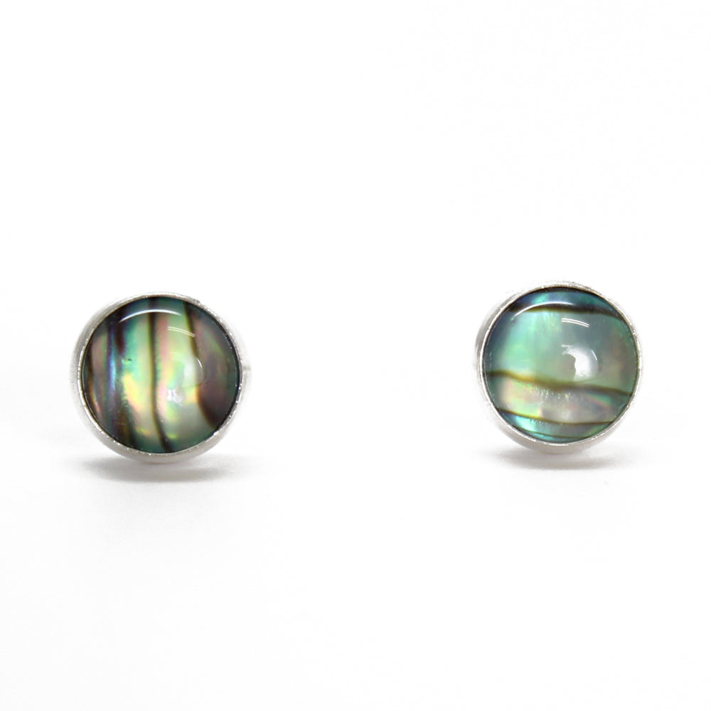 6mm Paua Shell Stud Earrings