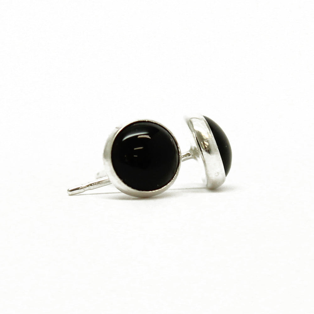 
                      
                        Black Onyx Stud Earrings-6mm in Sterling Silver
                      
                    