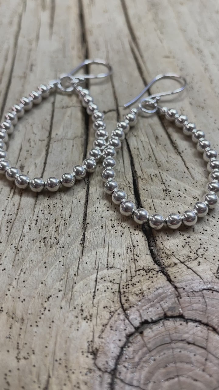 Sterling Silver Bead Earrings