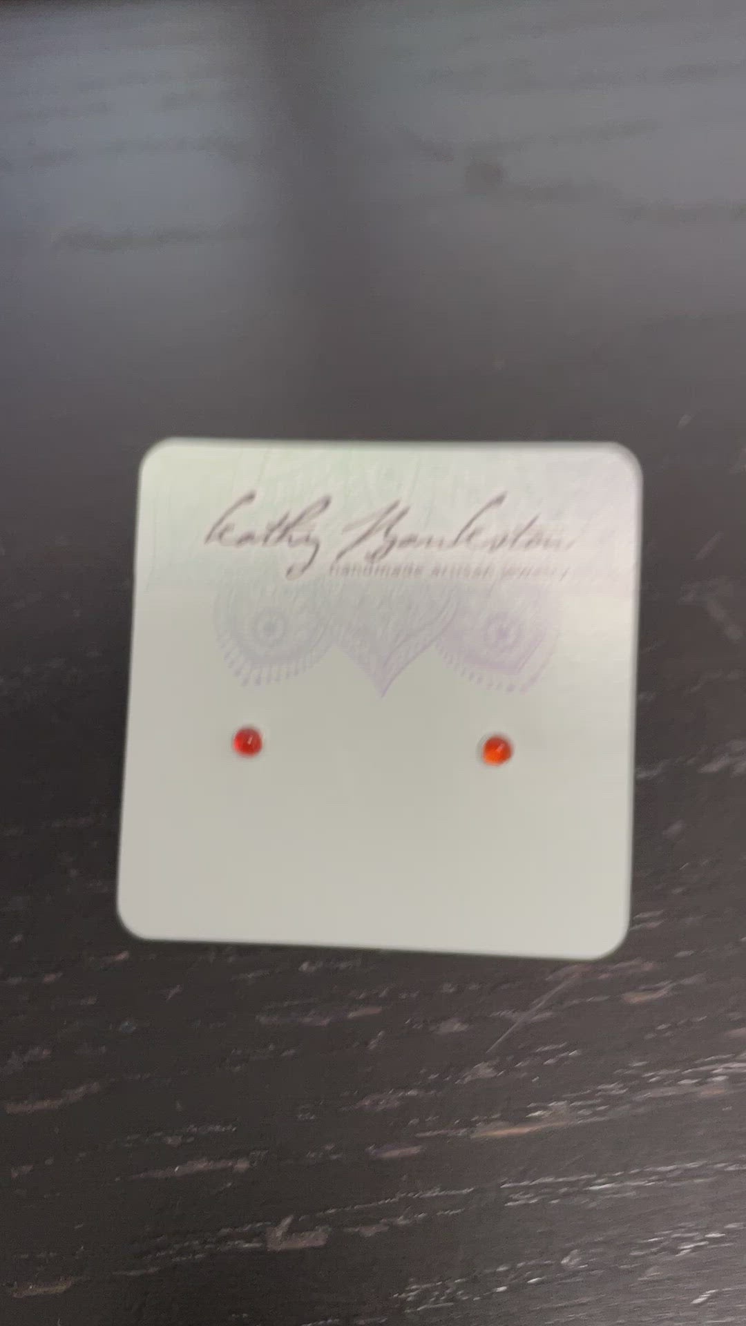 3mm carnelian studs