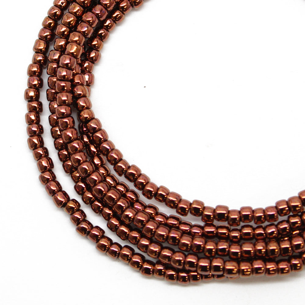 Copper Seed Bead Necklace-