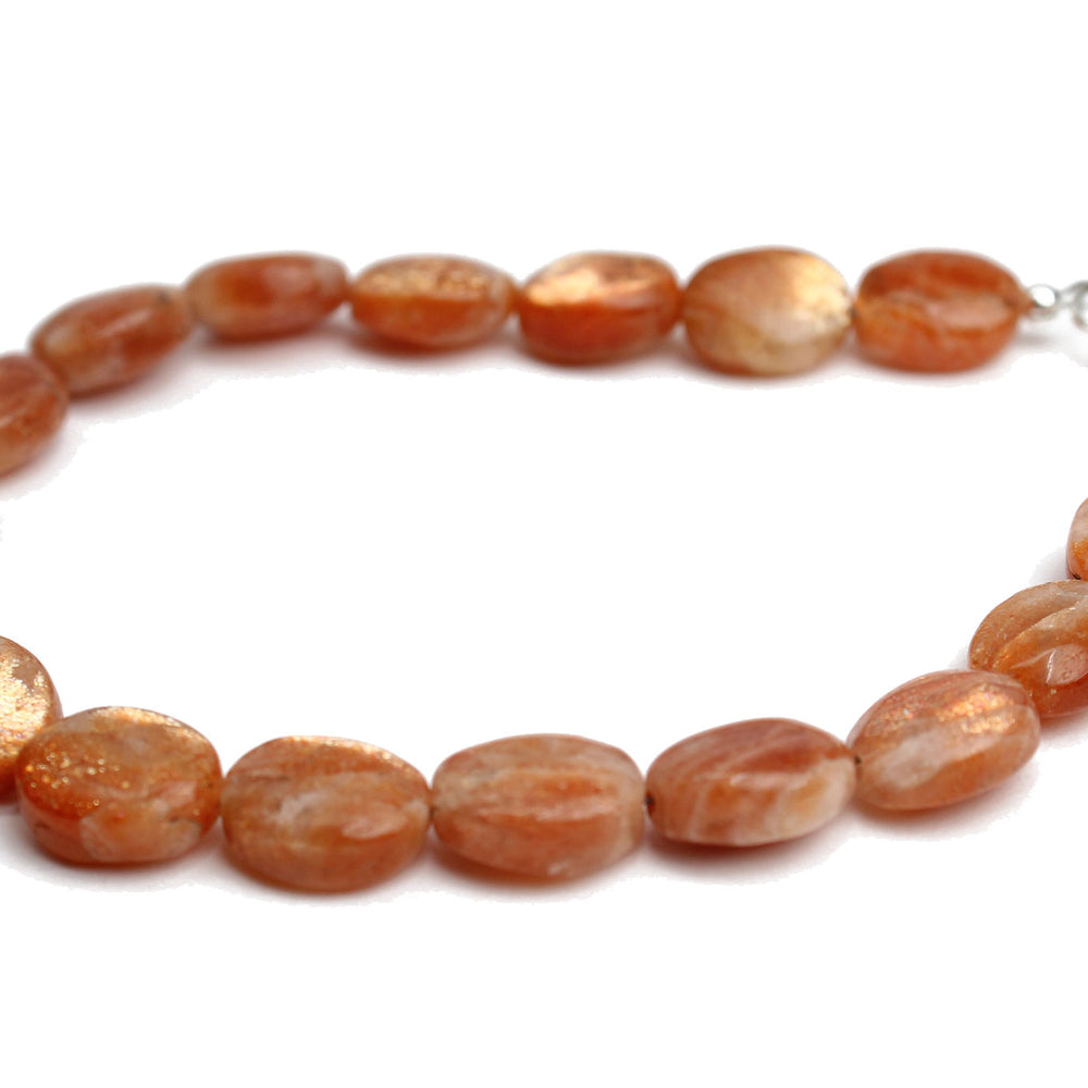 
                      
                        8mm Sunstone Bracelet with Sterling Silver or Gold Filled Clasp
                      
                    