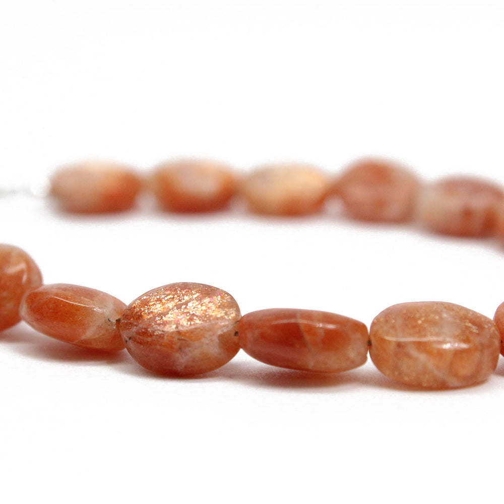 
                      
                        8mm Sunstone Bracelet with Sterling Silver or Gold Filled Clasp
                      
                    