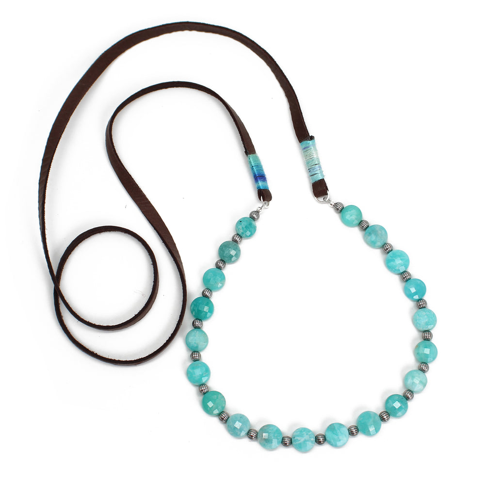 
                      
                        Amazonite and Leather Necklace
                      
                    