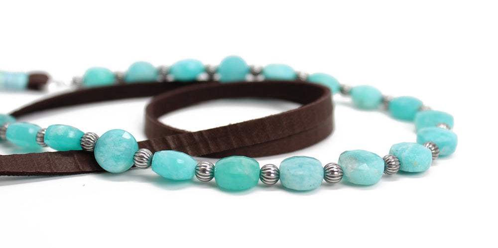 
                      
                        Amazonite and Leather Necklace
                      
                    