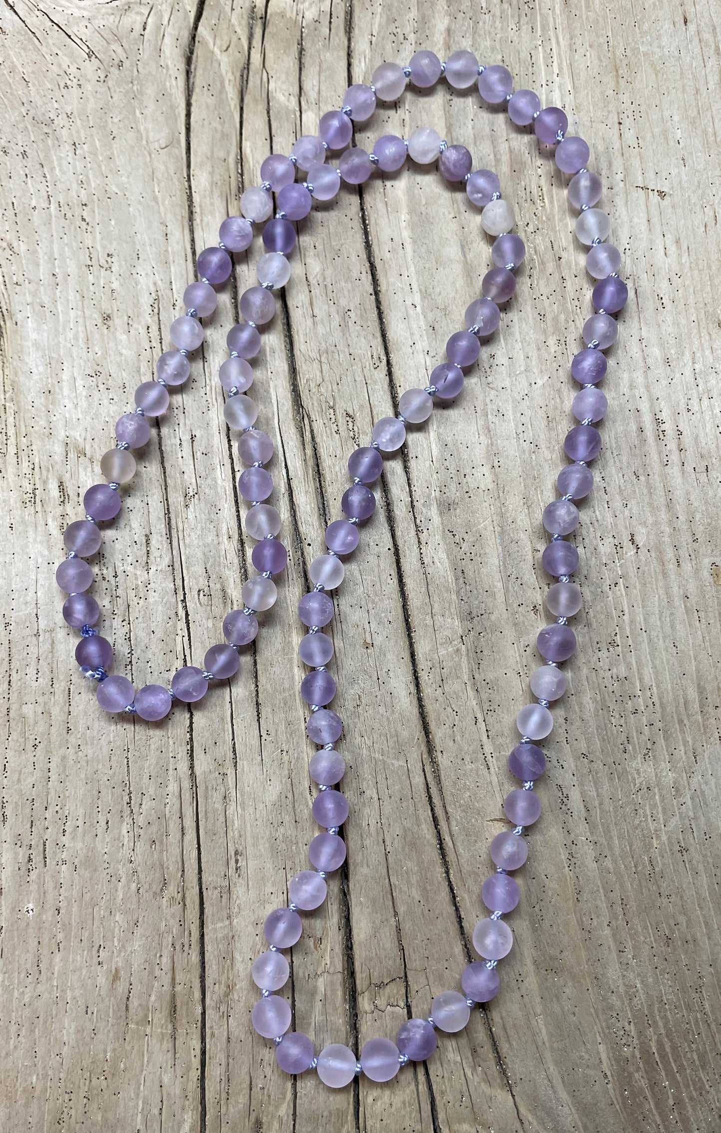 Load image into Gallery viewer, Hand Knotted Purple Ametrine Bead Necklace, 28&amp;quot; Long Endless Strand
