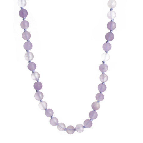 Hand Knotted Purple Ametrine Bead Necklace, 28" Long Endless Strand