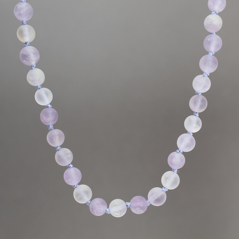 
                      
                        Hand Knotted Purple Ametrine Bead Necklace, 28" Long Endless Strand
                      
                    